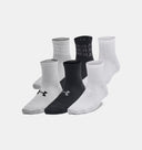 UA Boys/Girls Essential Quarter 6pk Socks - Black