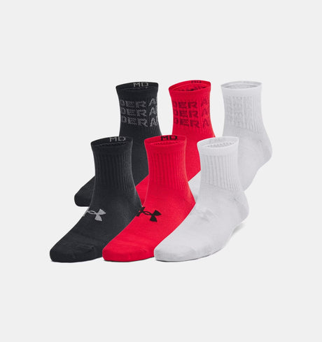 UA Boys/Girls Essential Quarter 6pk Socks - A&M Clothing & Shoes - Westlock