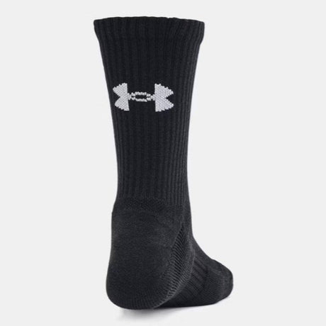 UA Boys/Girls Training Cotton Crew 3pk - Black