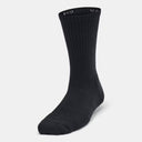 UA Boys/Girls Training Cotton Crew 3pk - Black
