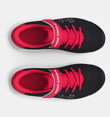 UA Kids Boys Pursuit 3 AC Running Shoe - Black/Red