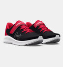 UA Kids Boys Pursuit 3 AC Running Shoe - Black/Red