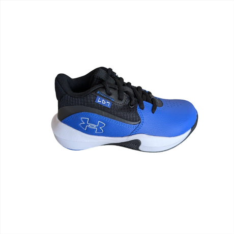 UA Kids Lockdown 7 Basketball Shoe - Blue/Black