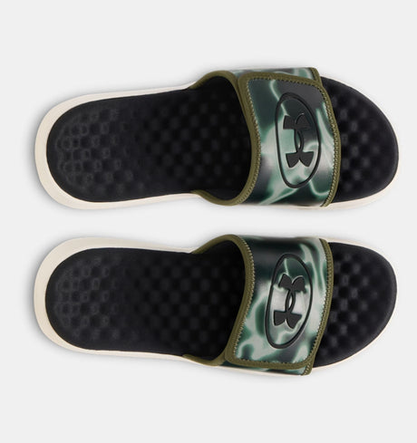 UA Men's Ignite Pro 8 Graphic Slide Sandals - Marine Green