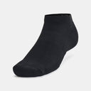 UA Training Cotton Low Cut 3pk Socks - Black