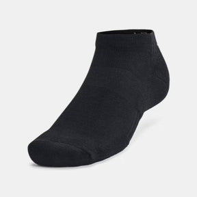 UA Training Cotton Low Cut 3pk Socks - Black