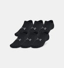 UA Unisex Essential 6-Pack No Show Socks - Black