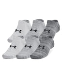 UA Unisex Essential 6-Pack No Show Socks - Castlerock