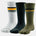 UA Youth Boys Phenom Crew 3pk Socks - Green/Assorted