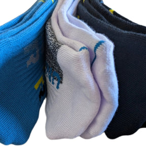 UA Youth Boys Phenom Crew 3pk Socks - Black/Blue