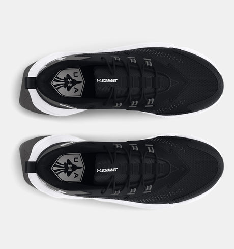 UA Youth Boys Scramjet 6 Running Shoe - Black/White