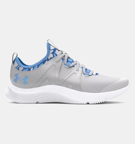 UA Youth Girls Infinity 3.0 Running Shoe - Grey/Blue