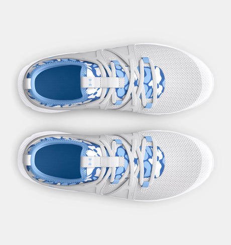 UA Youth Girls Infinity 3.0 Running Shoe - Grey/Blue