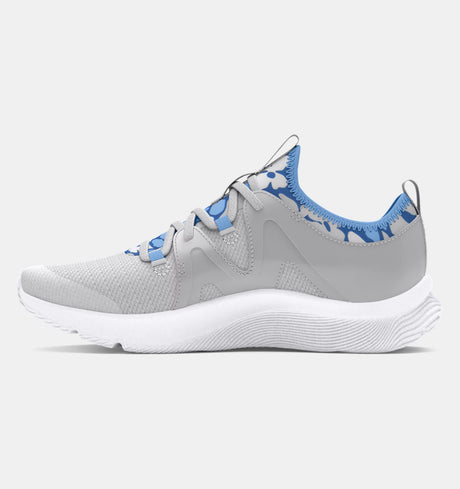UA Youth Girls Infinity 3.0 Running Shoe - Grey/Blue