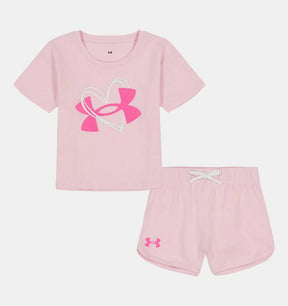 Under Armour Baby Girls Jersey Short Set - Pink