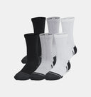 Under Armour Boy/Girl Performance Tech 6PK Crew Socks - Mod Grey/Jet