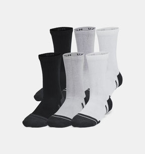 Under Armour Boy/Girl Performance Tech 6PK Crew Socks - Mod Grey/Jet