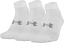 Under Armour Cotton 3PK Lo Cut Socks - White