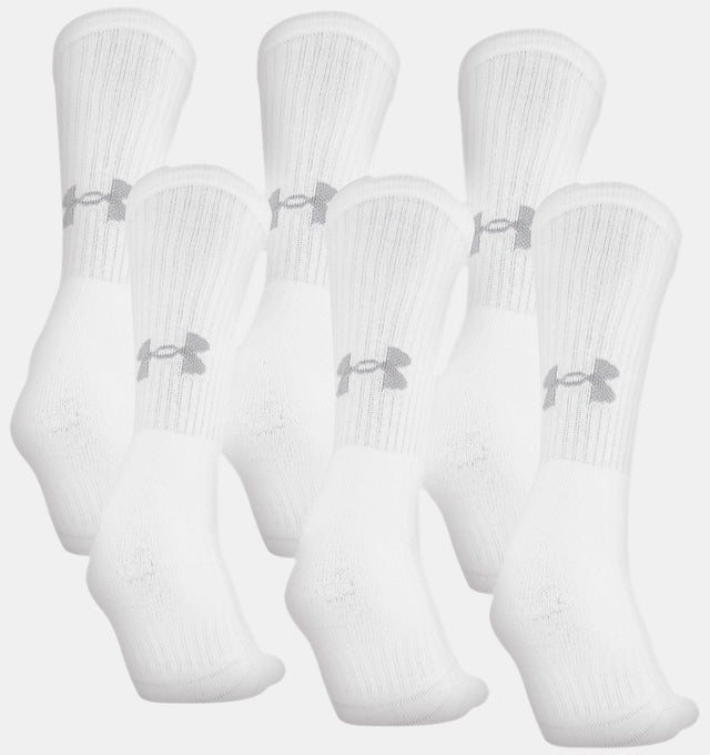 Under Armour Cotton 6 PK Crew Socks - A&M Clothing & Shoes - Westlock