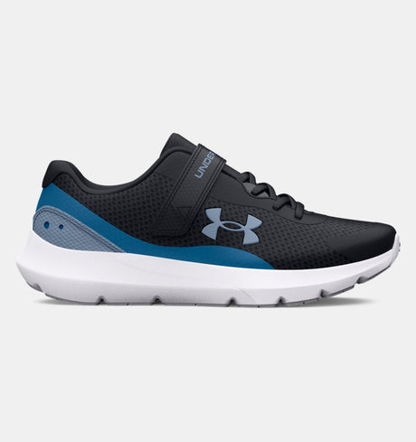 Under Armour Kids Boys Surge 3 Running Shoe - Black/Blue