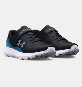 Under Armour Kids Boys Surge 3 Running Shoe - Black/Blue