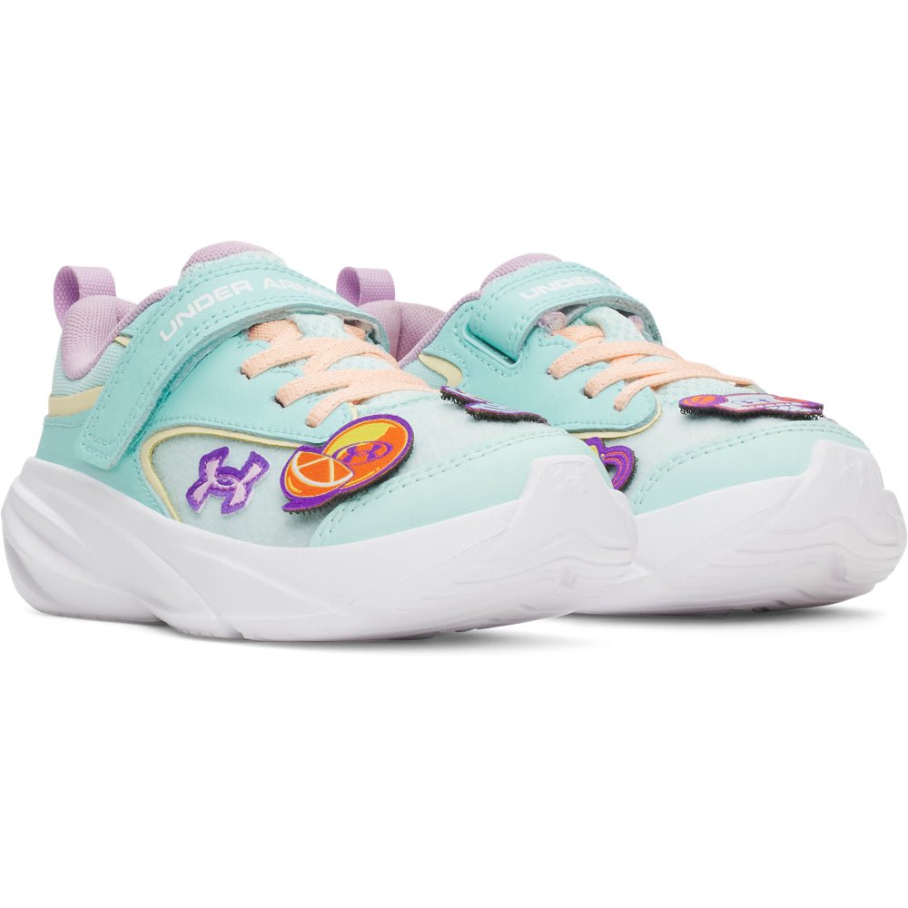 Under Armour Kids Girls Surge 5 Patches Running Shoes - Aqua Float