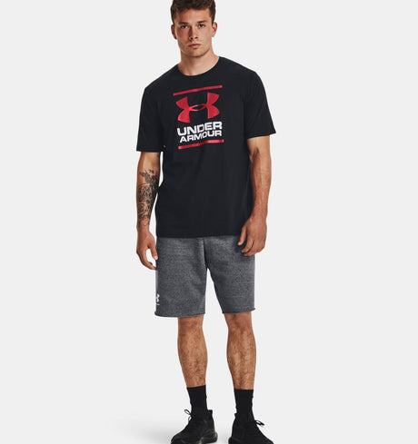 Under Armour Men's GL Foundation Short Sleeve Workout T-Shirt - Black/Red