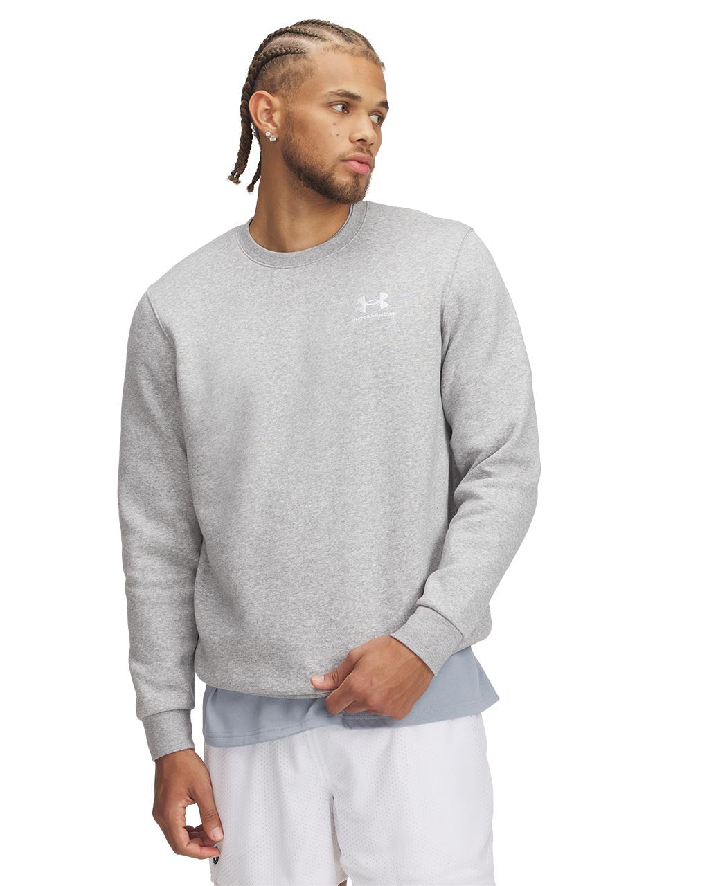 Under Armour Men's Icon Fleece Crew Sweater - Mod Grey