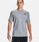 Under Armour Men's Left Chest SS Workout T-Shirt - Steel
