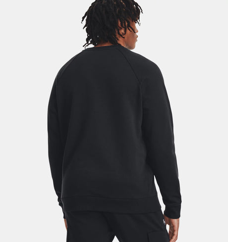 Under Armour Men's Rival Fleece Athletic Crew Sweatshirt - Black