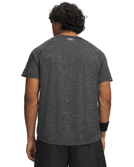 Under Armour Men's Tech Textured SS Workout T-Shirt - Black