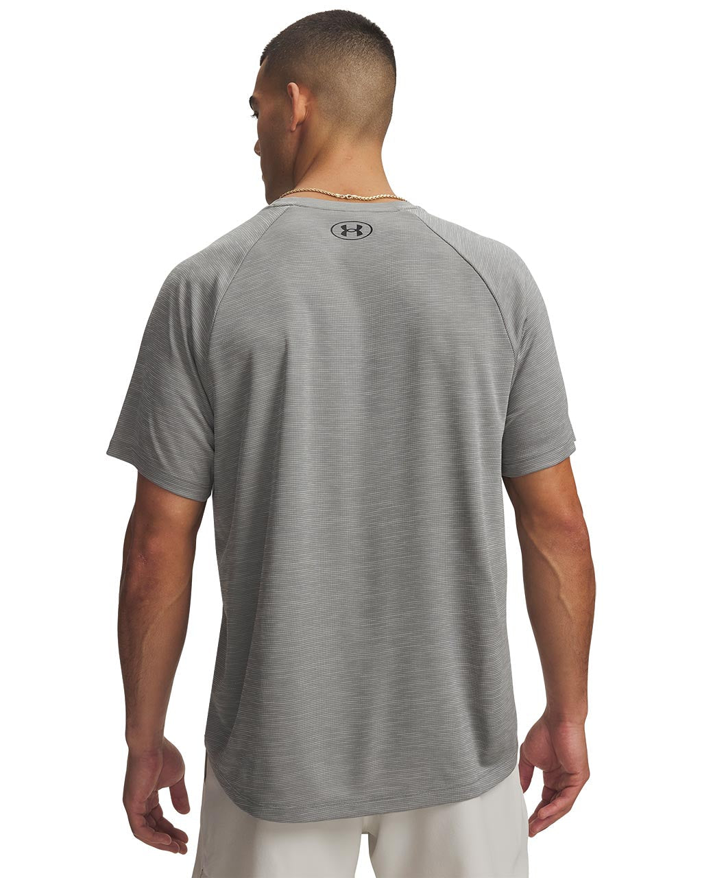 Under Armour Men's Tech Textured SS Workout T-Shirt - Clay Green