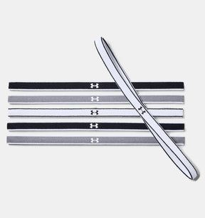 Under Armour Mini 6PK Headbands - Black/White