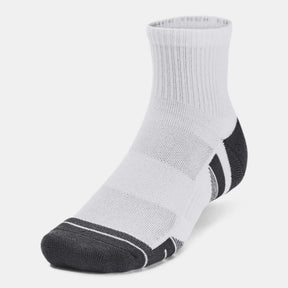 Under Armour Performance Tech 3-Pack Quarter Socks - White/Black