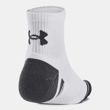 Under Armour Performance Tech 3-Pack Quarter Socks - White/Black