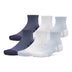 Under Armour Performance Tech 6-Pack Quarter Socks - Harbor Blue