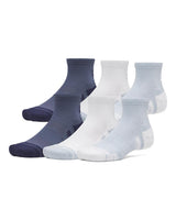 Under Armour Performance Tech 6-Pack Quarter Socks - Harbor Blue