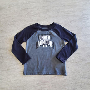 Under Armour Toddler Boys Raglan LS Athletic T-Shirt - Grey