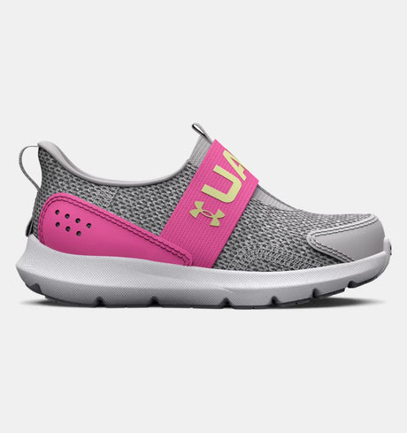 Under Armour Toddler Surge 3 Running Shoe - Pink/Grey