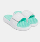 Under Armour Women's Ignite Pro 8 Slide Sandals - Grey/Green