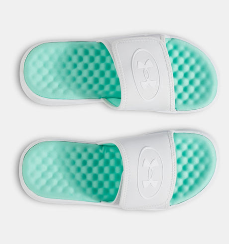 Under Armour Women's Ignite Pro 8 Slide Sandals - Grey/Green