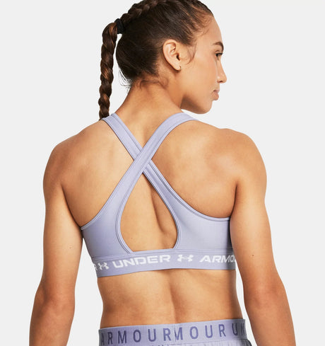 Under Armour Women's Mid Crossback Bra - Celeste