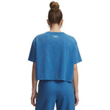 Under Armour Women's Rival Boxy Wash T-Shirt - Aegean Blue