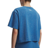 Under Armour Women's Rival Boxy Wash T-Shirt - Aegean Blue