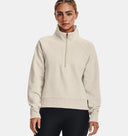 Under Armour Women's Rival Fleece Half Zip Hoodie - Oatmeal