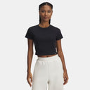 Under Armour Women's Rival Rib Baby T-Shirt - Black