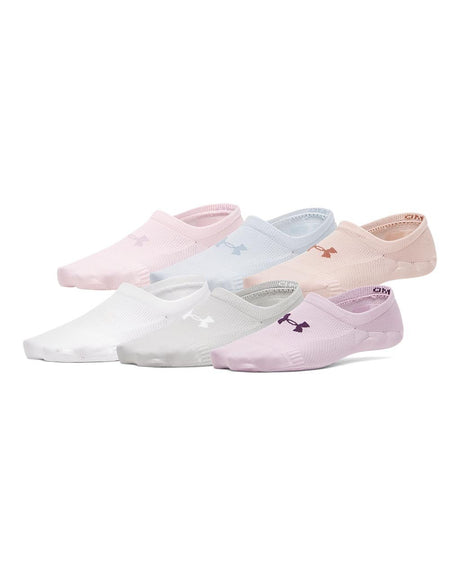 Under Armour Women's Vanish 6-Pack Liner Socks - Mauve Pink