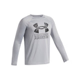Under Armour Youth Boys Hybrid Print LS T-Shirt - Mod Grey