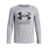 Under Armour Youth Boys Hybrid Print LS T-Shirt - Mod Grey