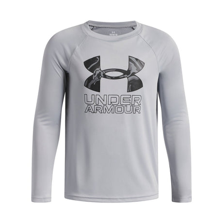 Under Armour Youth Boys Hybrid Print LS T-Shirt - Mod Grey
